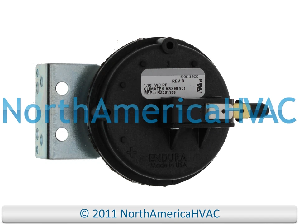 Interruptor de presión de aire Climatek reemplaza al inodoro Reznor 201158-1,10" Foto 1 de 1