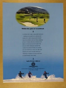Arrowhead at Vail 1993 'Vail's Private Address' anuncio impreso vintage - Imagen 1 de 1