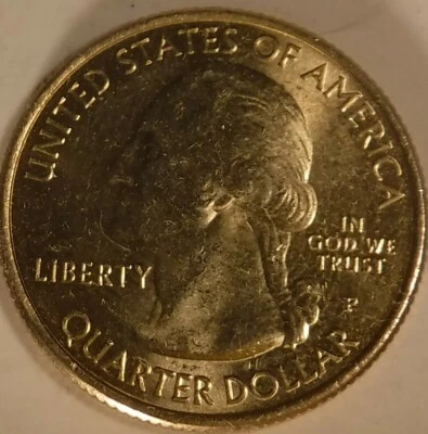 Washington Gold plated Quarter 2011 P Very Fine to Extremely Fine Condition - Image 1 of 2
