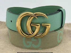Neu Luxury Original GUCCI Damen Jumbo Gürtel GG Marmont-400593- Gr-90 cm-9549 - Picture 1 of 5