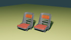1/24 set of 2 hot rod seats for diorama diecast UNPAINTED
