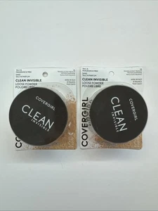 X2 Covergirl-Clean Invisible  Loose Powder - 130 TRANSLUCENT MEDIUM WARM-NEW! - Picture 1 of 5