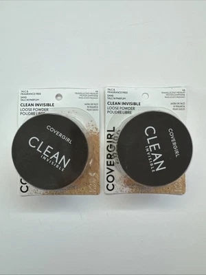 X2 Covergirl-Clean Invisible  Loose Powder - 130 TRANSLUCENT MEDIUM WARM-NEW! - Image 1 of 4