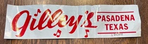 ORIGINAL VINTAGE 1980'S GILLEY'S BAR PASADENA, TX #1,042460 BUMPER STICKER - Picture 1 of 5