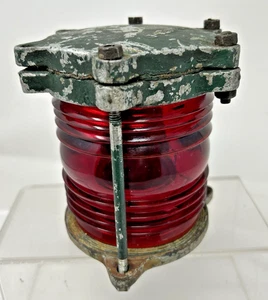 VTG Nautical Salvage Channel Marker Lantern Red Signal Beacon Light Steampunk - Picture 1 of 10