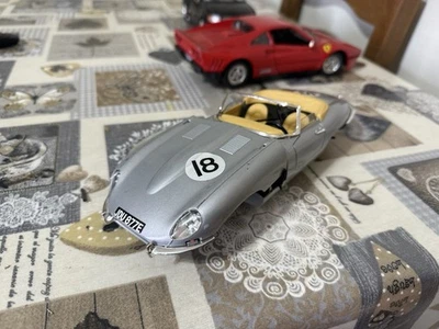 JAGUAR E TYPE 1961 - 1/18 1:18 BURAGO - COLORE GRIGIO - Per Ricambi - Immagine 1 di 4