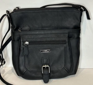 Multi Sac Umhängetasche schwarz Kunstleder Organizer, verstellbarer Riemen, super! - Bild 1 von 17