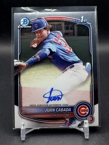 2025 Bowman Chrome Juan Cabada 1st Prospect Auto Chrome Cubs #CPA-JC - Foto 1 di 2