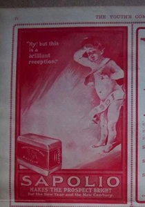 Anuncio color de jabón Sapolio 1901 desnudo para niños - Imagen 1 de 1