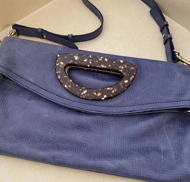 Purple Escada Leather Bag/ Foldable Clutch - Image 1 of 2