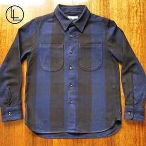 DESCENDANT Navy & Black Thick Flannel Shirt (Size 1 / SMALL) Japan WTAPS / TET - Picture 1 of 16