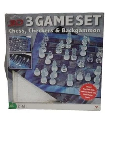Cardinal Super 3D Chess set with glass playing pieces & 2.5” King - Picture 1 of 2