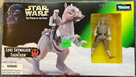 STAR WARS - Kenner 1997 POTF Luke Skywalker & Tauntaun - New/Sealed w/Free BONUS Cover