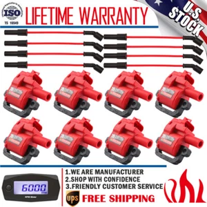 8 Pack High Performance Ignition Coil & Spark Plug Wire For LS1 LS6 D580 UF192 - Picture 1 of 15