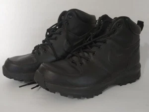 Nike Manoa ACG Leather Mens 8.5 Black All Weather Winter BOOTS 454350 003 - Picture 1 of 10
