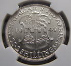 South Africa Km38.1, Two Shillings 1949 Ngc Ms 62. Very Under Estimated.