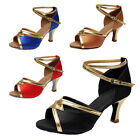 Brand New Women's Ballroom Latin Tango Dance Shoes heeled Salsa 4 Colors 225-S-W
