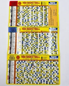 Vintage 1992-93 Foldable Sports Illustrated NBA Basketball Schedule - Picture 1 of 3