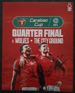 JESSE LINGARD & NECO WILLIAMS - Fotografía firmada 10x8 - FÚTBOL - NOTTM FOREST - Imagen 1 de 1