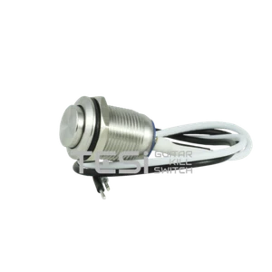 Interruptor de apagado momentáneo con botón pulsador de metal de acero inoxidable Tesi IDO 12 mm para guitarra - Imagen 1 de 6