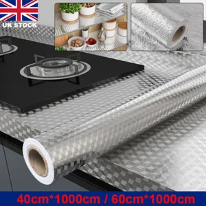 10M Oil Proof Kitchen Stickers Waterproof Aluminum Foil Wall Self Adhesive - Picture 1 of 21