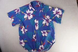 Vintage Hawaiian Shirt Adult Medium Floral Multicolored Shirt Surf Aloha USA - Picture 1 of 9
