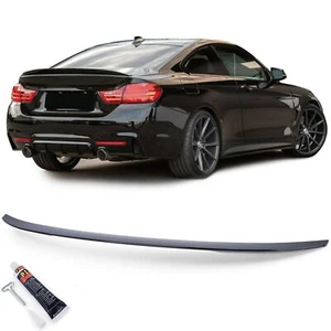 Sport rear spoiler lip black gloss with ABE fits BMW 4 Series F32 Coupe from 13 - Picture 1 of 6