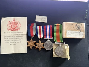 Original WW2 RAF, set OF 4 Medals, 565394 Sgt A Jenkinson & Transmission Box - Picture 1 of 8