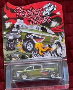 Hot Wheels RLC Flying Tiger '55 Chevy Bel Air Gasser #2158 Custom signed Card - Picture 1 of 8
