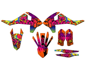 2017-2019 EXC-F ZANY Orange Senge Graphics Kit Compatible with KTM - Foto 1 di 10