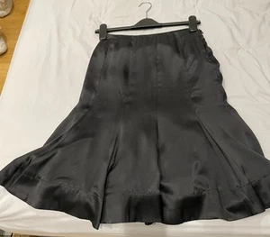 Zara black silk skirt Euro size 36 - Picture 1 of 4