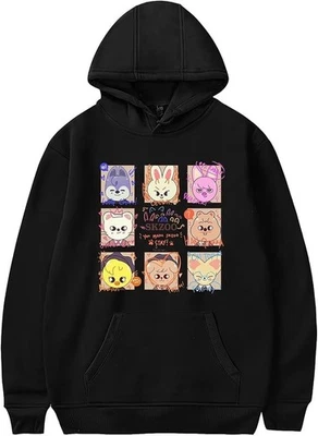 SKZOO Black Hooded Sweatshirt "You Make Skzoo Stay" Graphic Front Size XL - Image 1 of 4