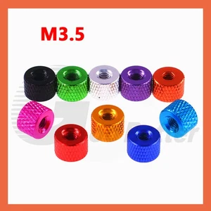 Rändelmuttern Aluminium Legierung Rändelmutter Mutter M3.5 Gewindeeinsatz Mutter - Picture 1 of 6