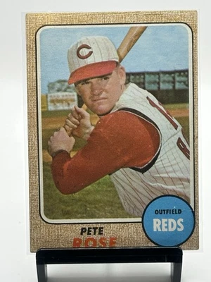 Tarjeta de béisbol 1968 Topps #230 Pete Rose Cincinnati Reds de colección líder de éxitos de la corte Foto 1 de 2