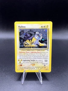 Pokemon TCG Neo Revelation Holo Rare Raikou 13/64 MP Micro Dents On Back YA1 - Picture 1 of 6