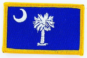 AUFNÄHER Patch FLAGGEN flagge SOUTH CAROLINA USA STAATEN flag Fahne 7x4.5cm - Bild 1 von 1
