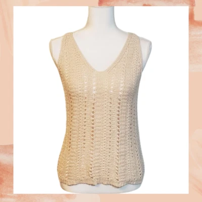 Camiseta sin mangas suéter beige delicado Universal Thread XS Foto 1 de 4