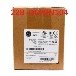 NEW Allen-Bradley 22B-D6P0N104 PowerFlex 40 2.2KW/3.0HP AC Drive 22BD6P0N104 - Bild 1 von 5
