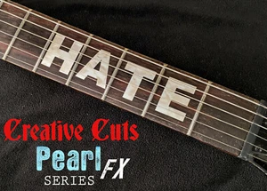 Mick Thomson Custom B.C. Rich "HATE" Aged Pearl inlay Sticker 4 BASS & GUITAR - Picture 1 of 4