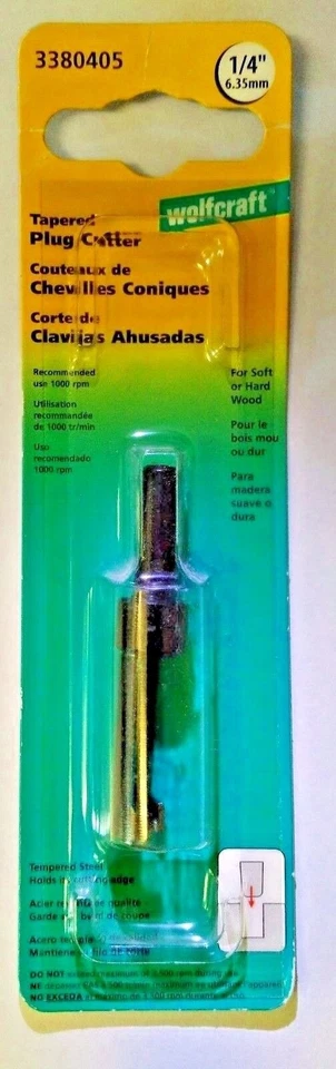 Cortador de enchufe cónico Wolfcraft 3380 1/4" Alemania Foto 1 de 1