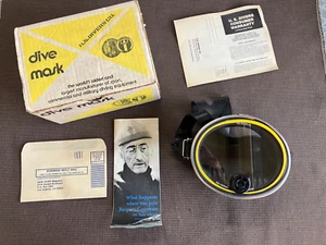 MASCARILLA DE BUCEO OVALADA NEGRA EQUI-RAMA BUZOS EE. UU. DE COLECCIÓN AÑOS 60 - ¡EN CAJA! usado? - Imagen 1 de 19