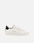 Pure New White Leather Men's Sneakers With Iconic Logo And Rubber Sole