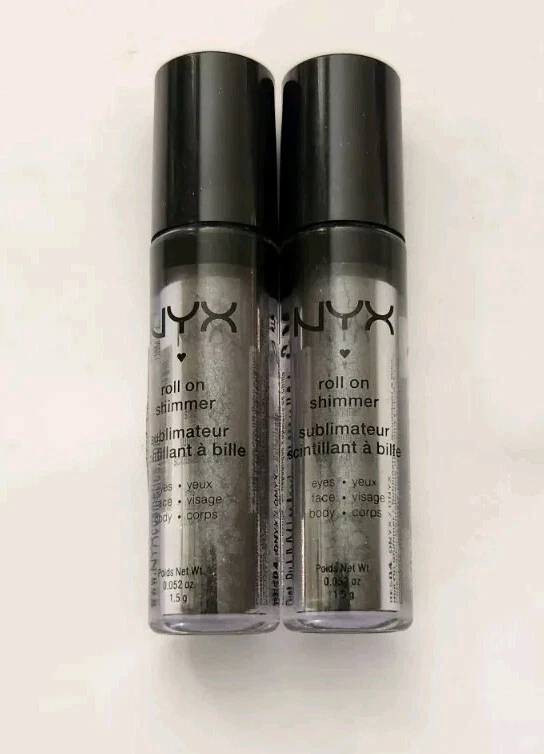 2X NYX Roll on Shimmer Jars, Eyes Face and Body Onyx 04 - Image 1 of 1