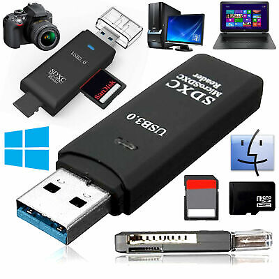 USB 3.0 SD Memory Card Reader High Speed SDHC SDXC MMC Micro SD Mobile T-FLASH • 4.29£