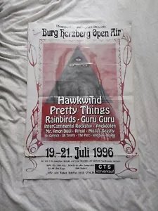 RARE Hawkwind Poster Burg Herzberg Open Air 19-21 July 1996 - Picture 1 of 13
