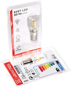 Ikea RYET E14 LED Filament Sign Bulb, 80 Lumen, 0.8 Watt, 2700 Kelvin - Set of 2