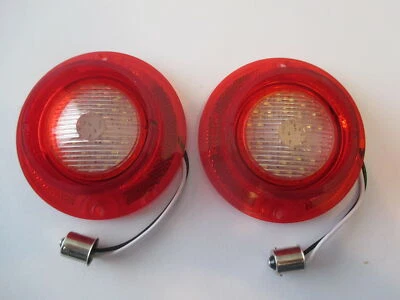 1963 CHEV 26 LED RED AND CLEAR REVERSE LIGHT LENSES 63 IMPALA BELAIR BACK UP - Image 1 of 3