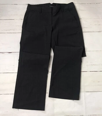 Pantalones de vestir Lands End para mujer talla 8 gris pierna recta gancho y bolsillos para los ojos Foto 1 de 4