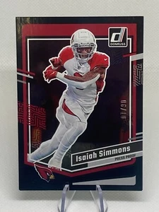 2023 Panini Donruss Football Cardinals 6/10 Isaiah Simmons Silver Press Proof - Bild 1 von 2