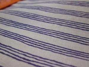 Purple Squiggle Lines on White Striped Craft Quilt Fabric 92 x 60 f1072 - Picture 1 of 3